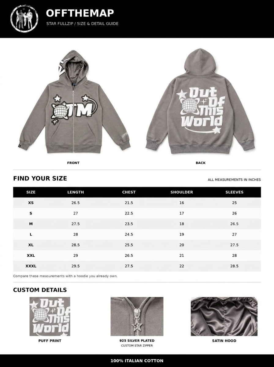OTM Star Fullzip Grey