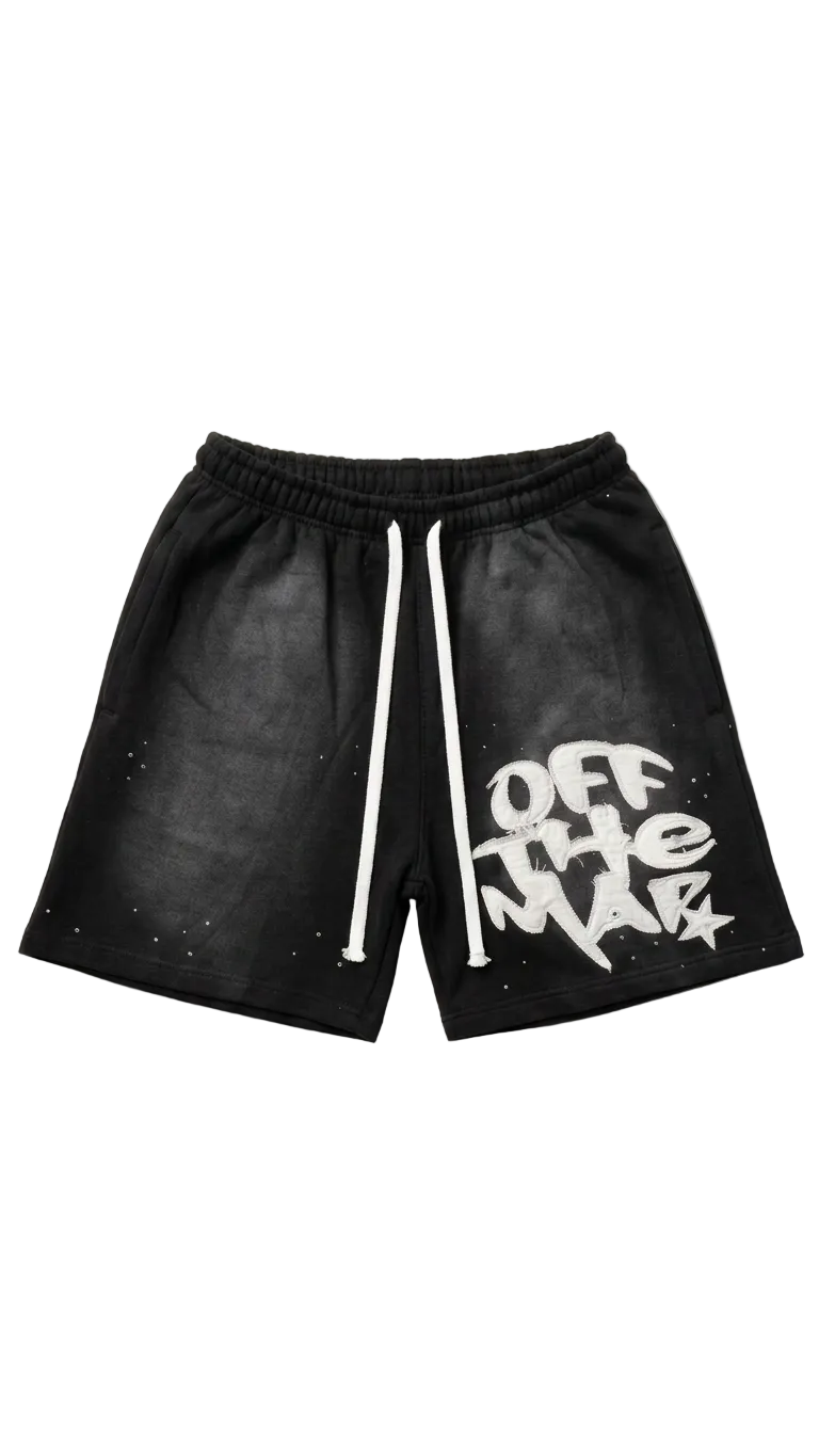 OTM RHINESTONE SHORTS (BLACK)