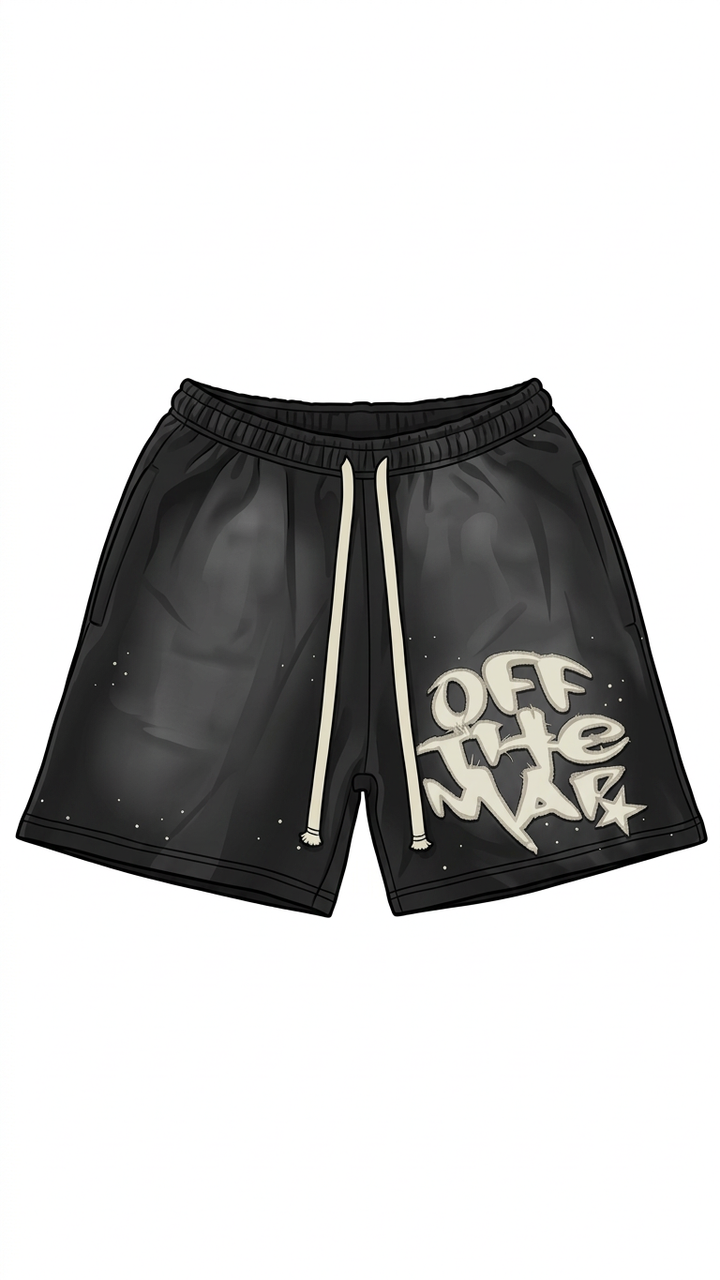 OTM RHINESTONE SHORTS (BLACK)