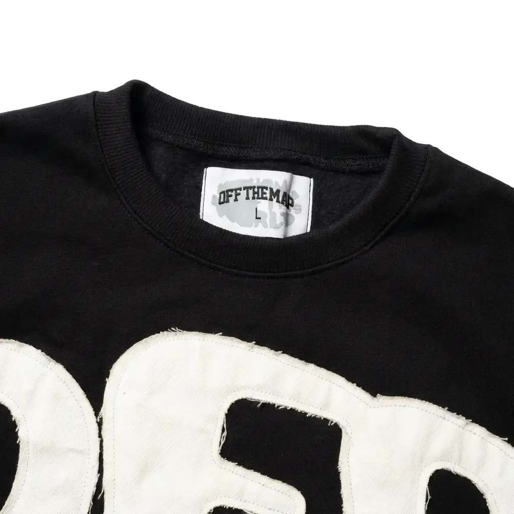 OTM RHINESTONE DOUBLE LINE T (BLACK)