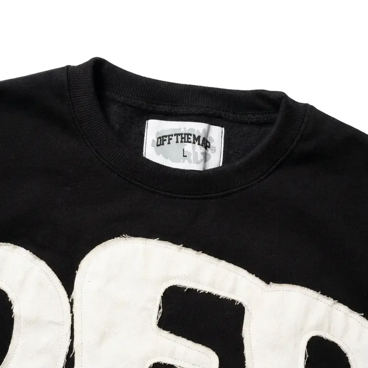 OTM RHINESTONE DOUBLE LINE T (BLACK)