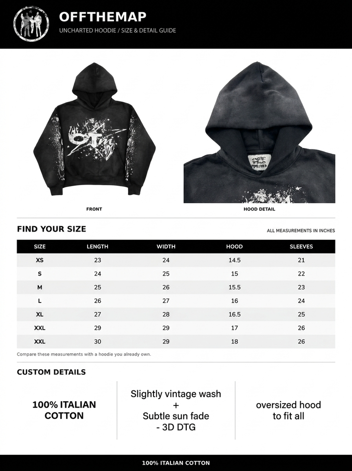 “UNCHARTED” HOODIE